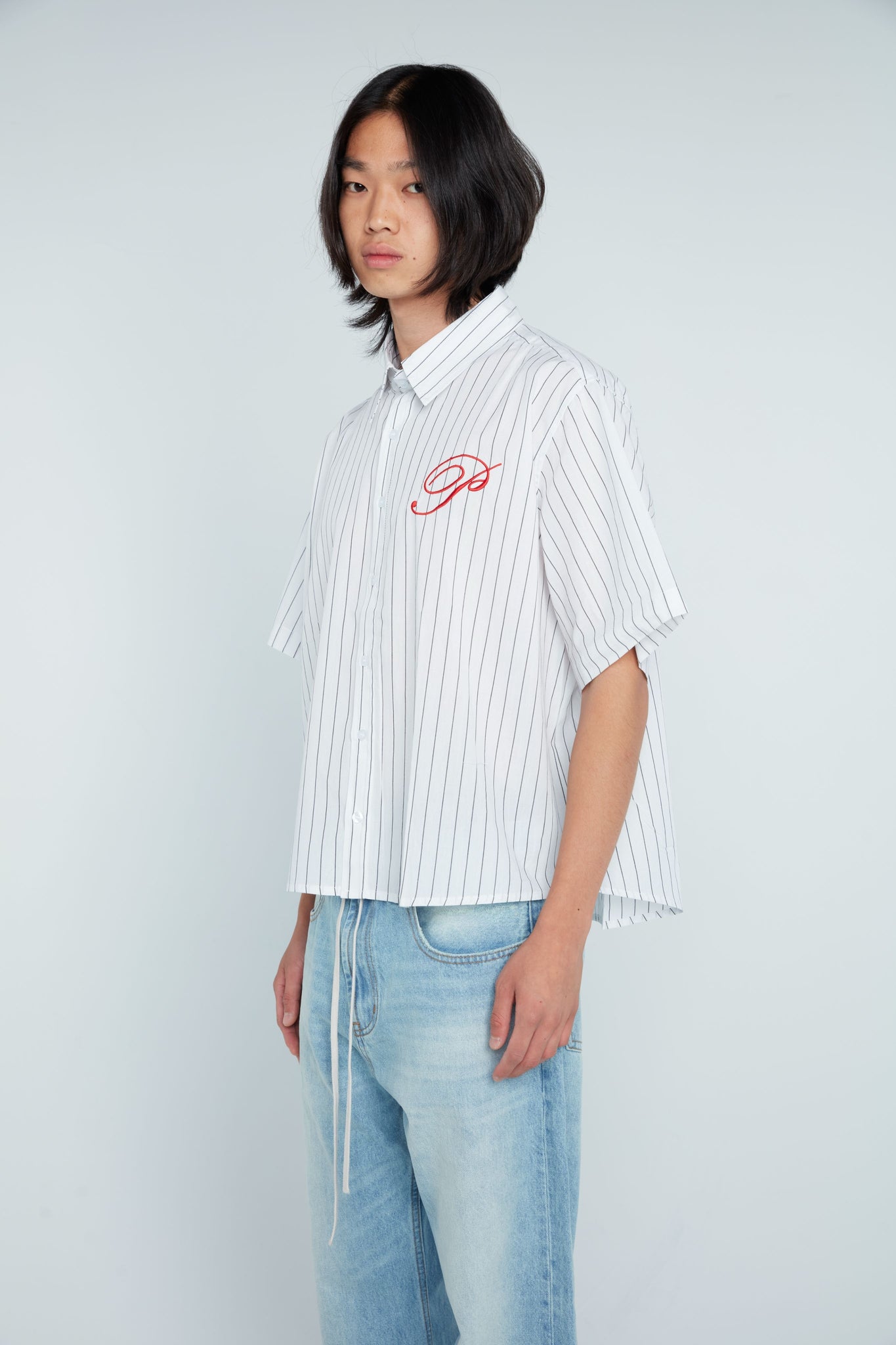 P Logo Button Shirt