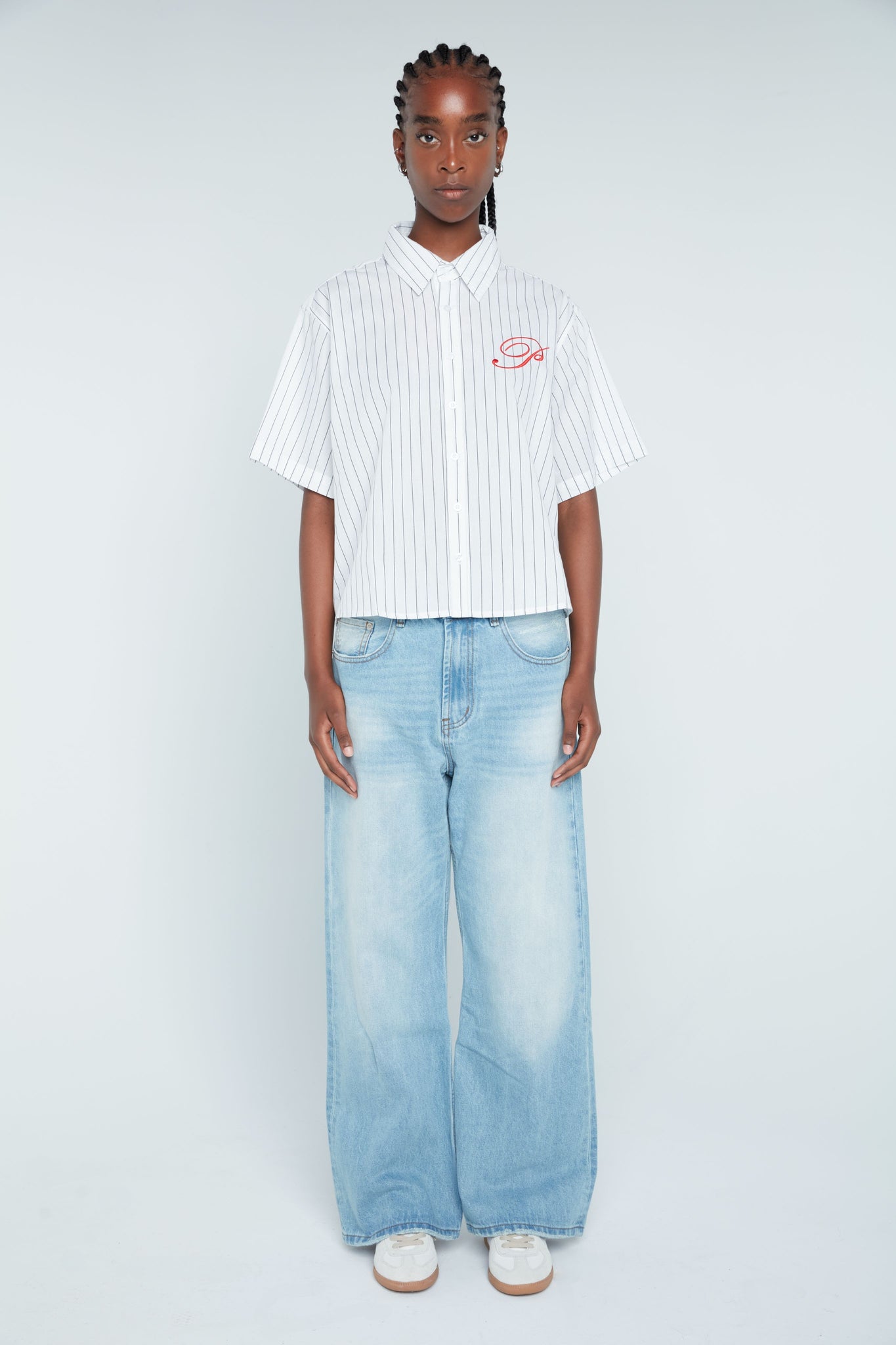 P Logo Button Shirt