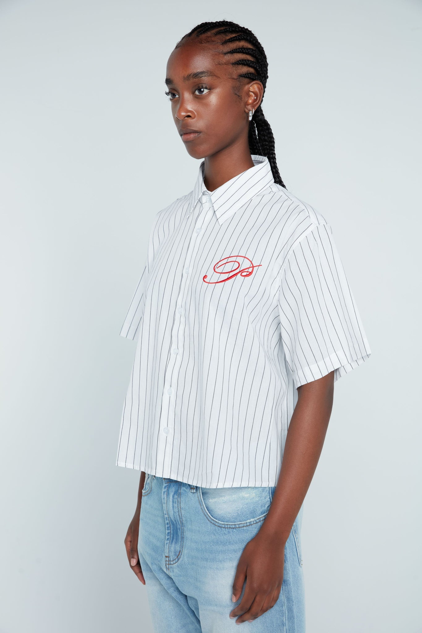 P Logo Button Shirt