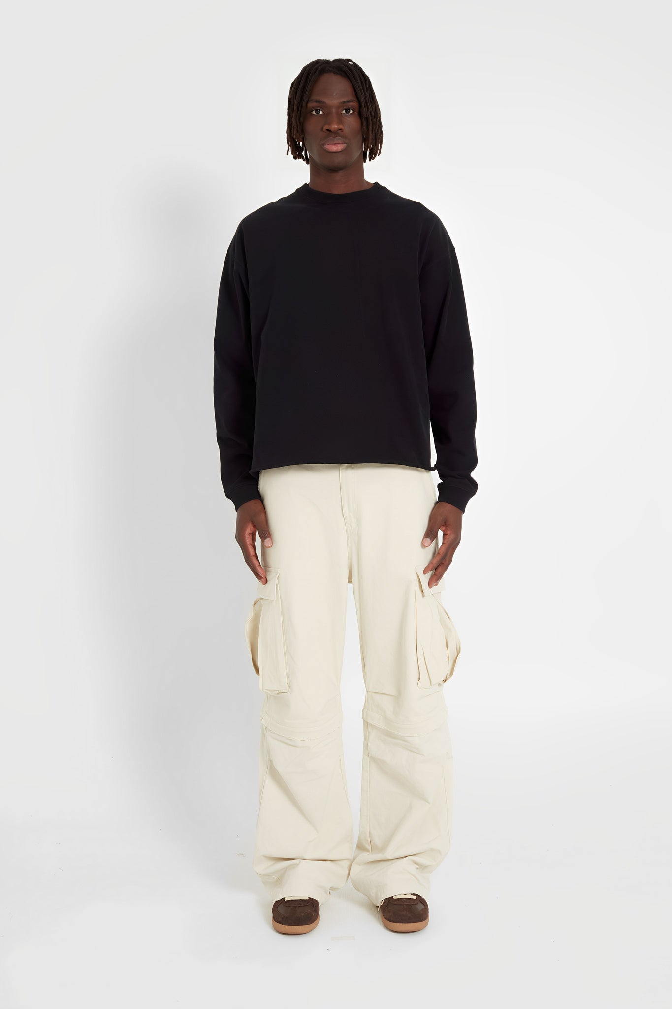Cream  Convertible Cargo Pants PRE-ORDER