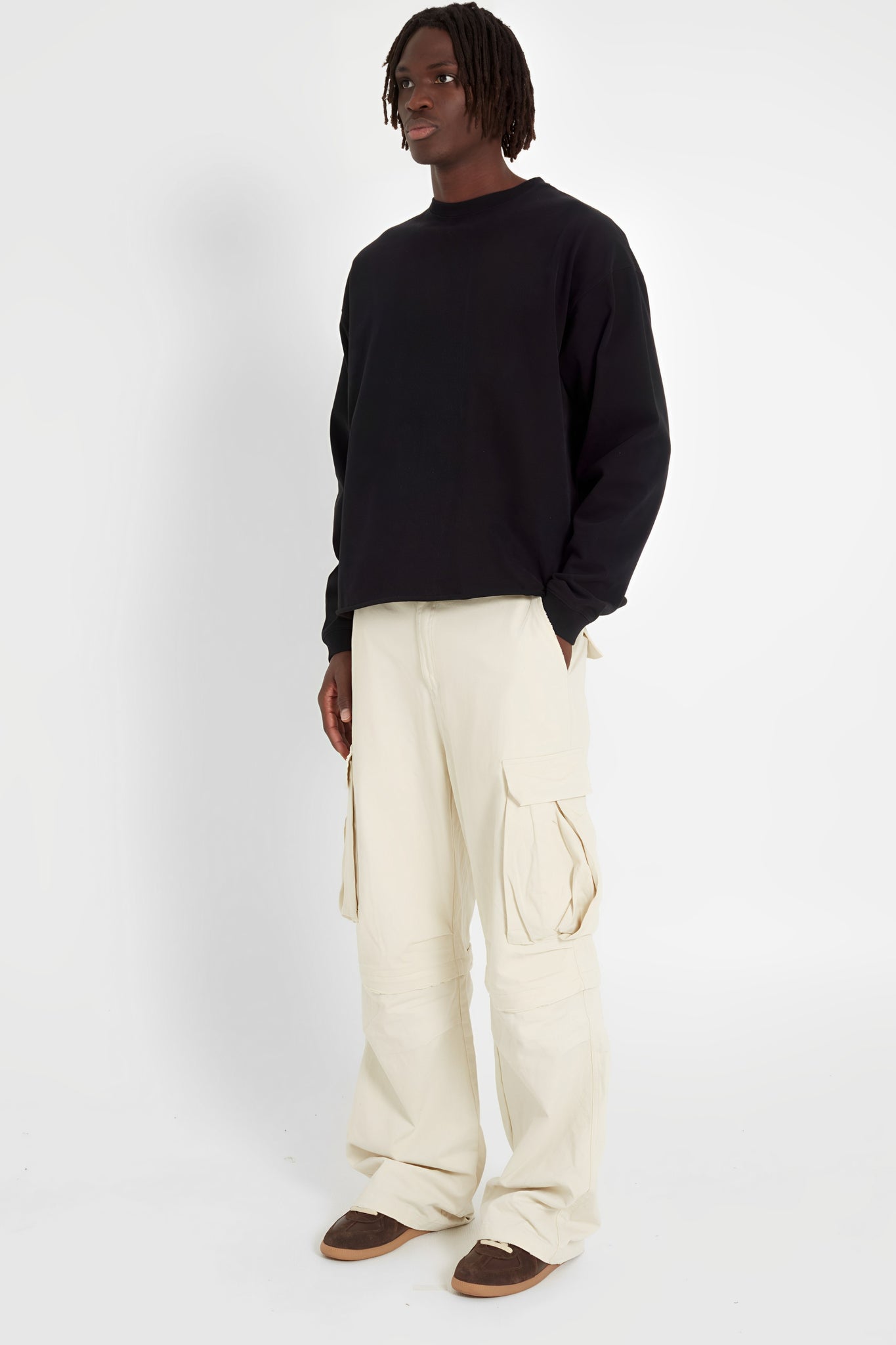 Cream  Convertible Cargo Pants PRE-ORDER