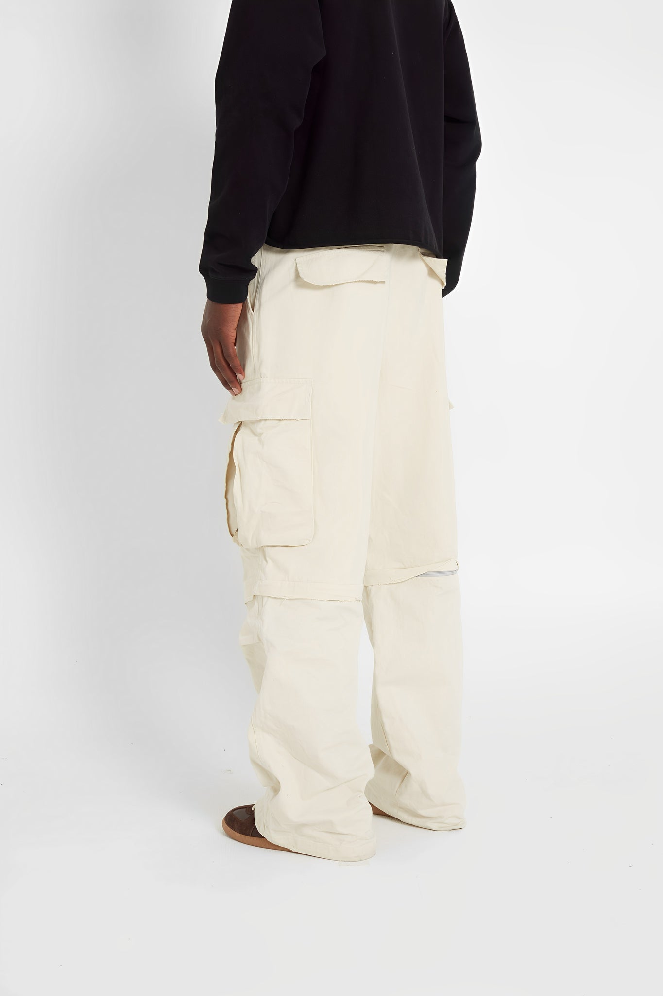Cream  Convertible Cargo Pants PRE-ORDER
