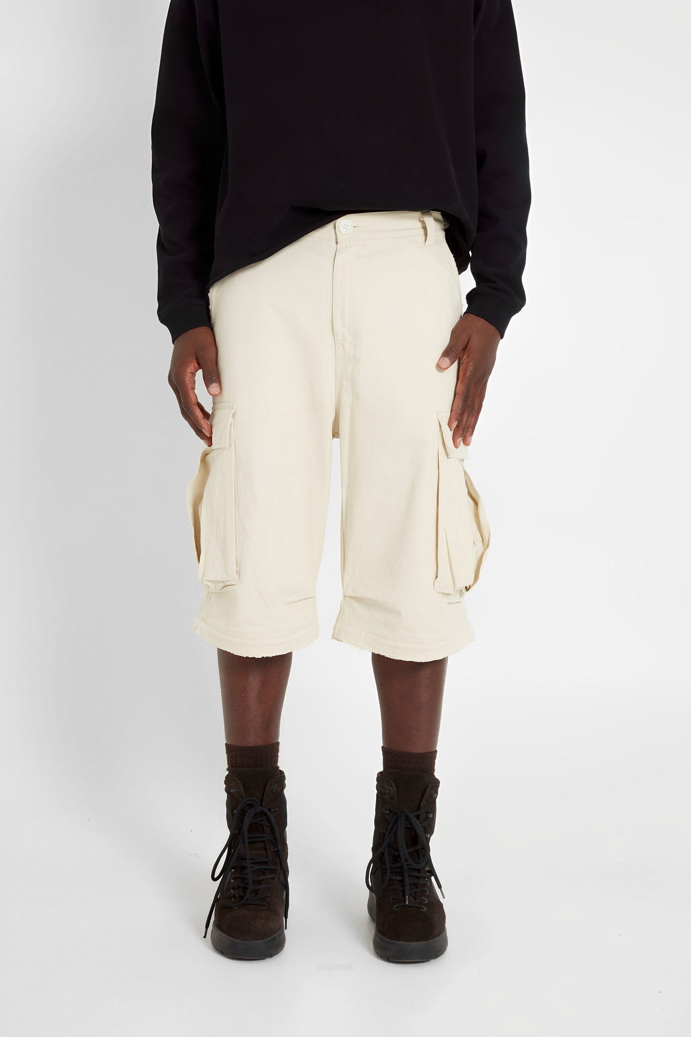 Cream  Convertible Cargo Pants PRE-ORDER