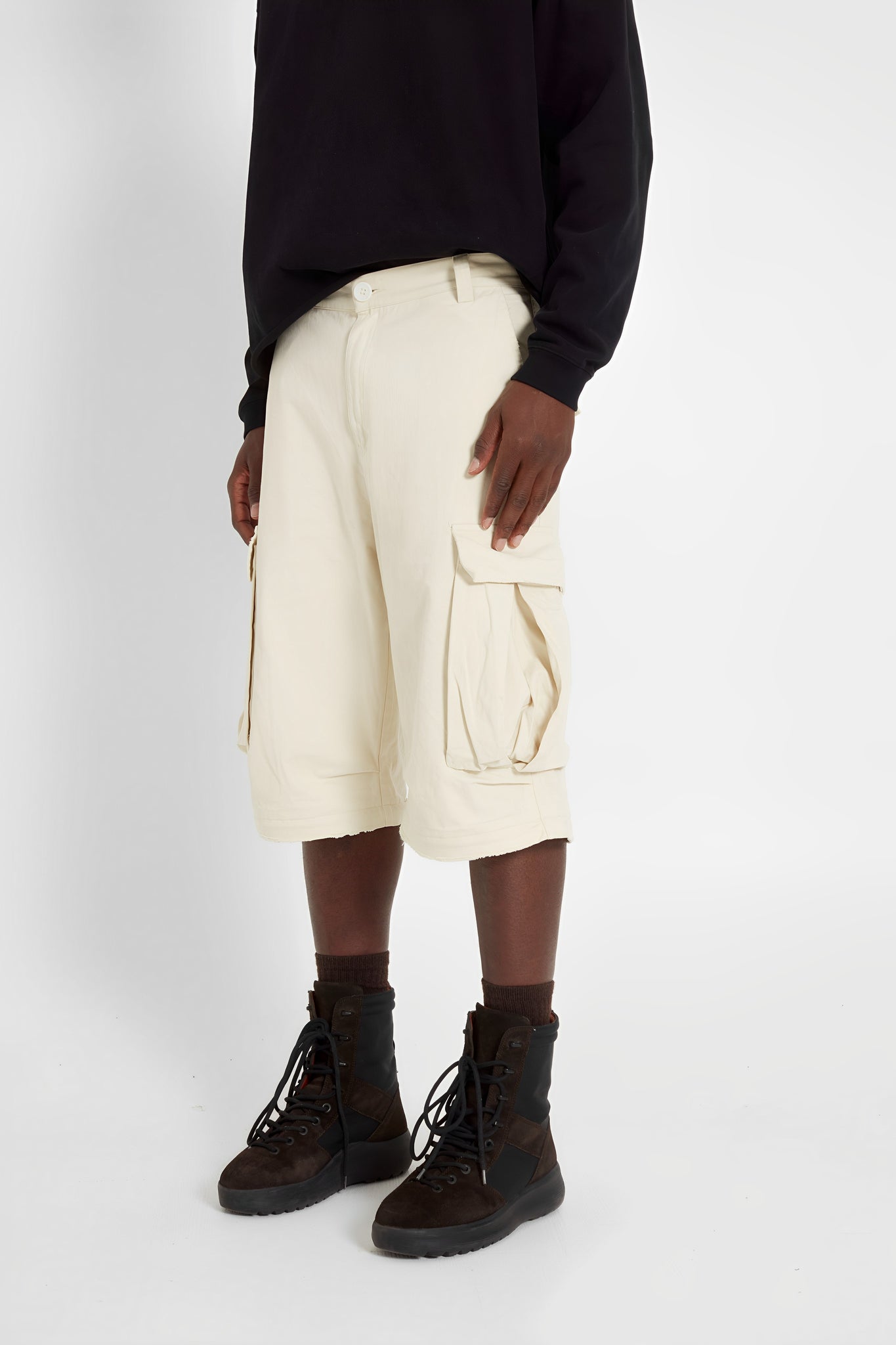 Cream  Convertible Cargo Pants PRE-ORDER
