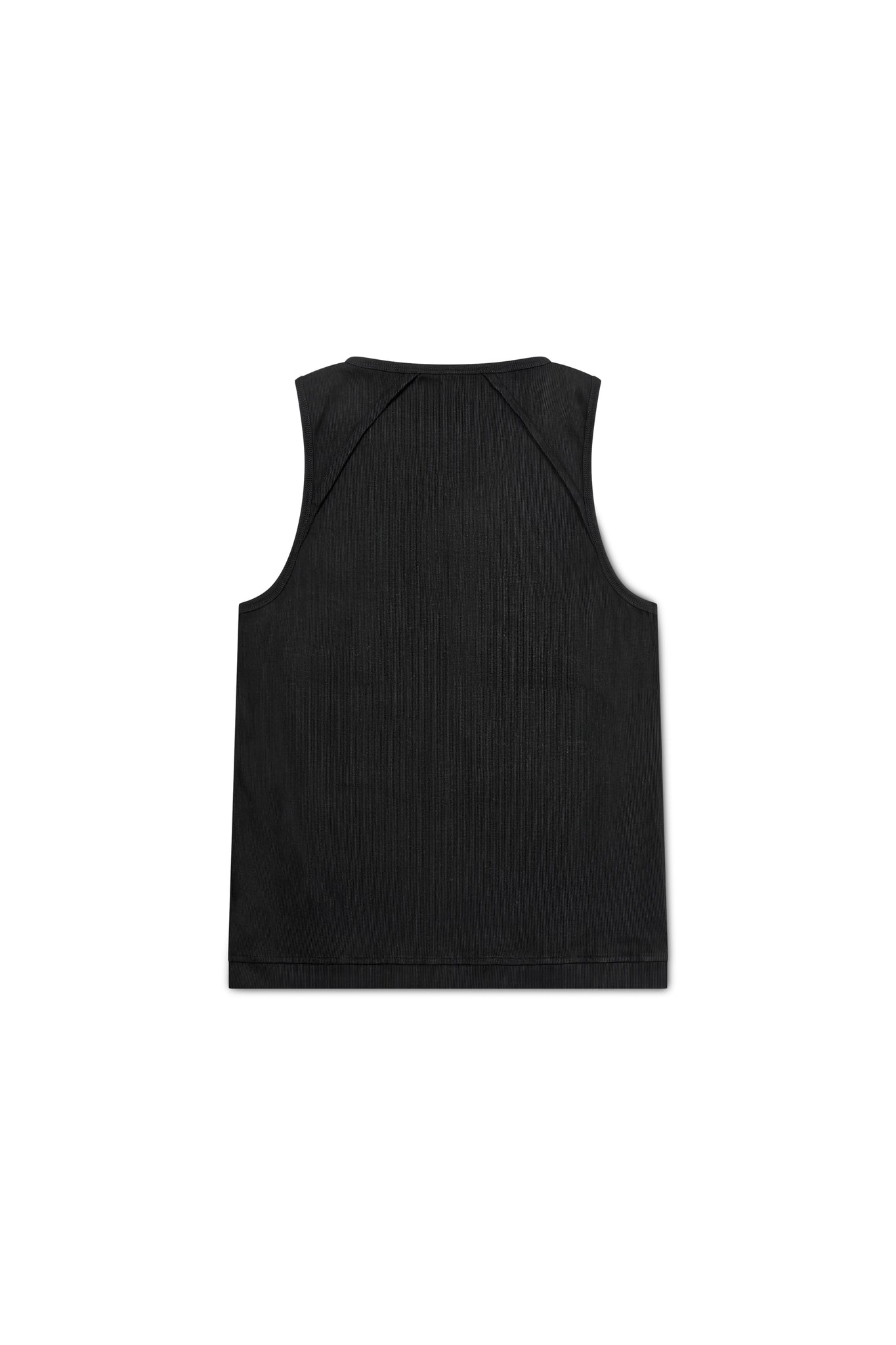 Waffle Black Tank Top