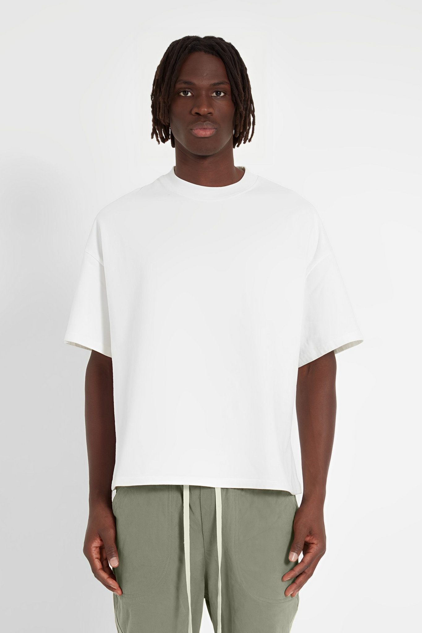 Heavy White Short Sleeve Boxy T-Shirt