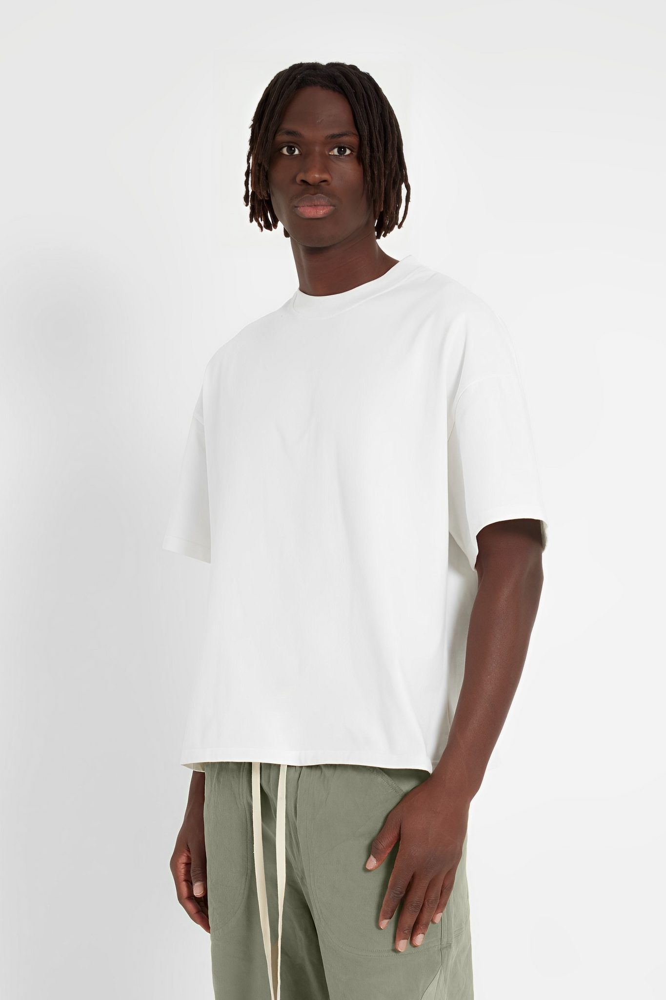 Heavy White Short Sleeve Boxy T-Shirt
