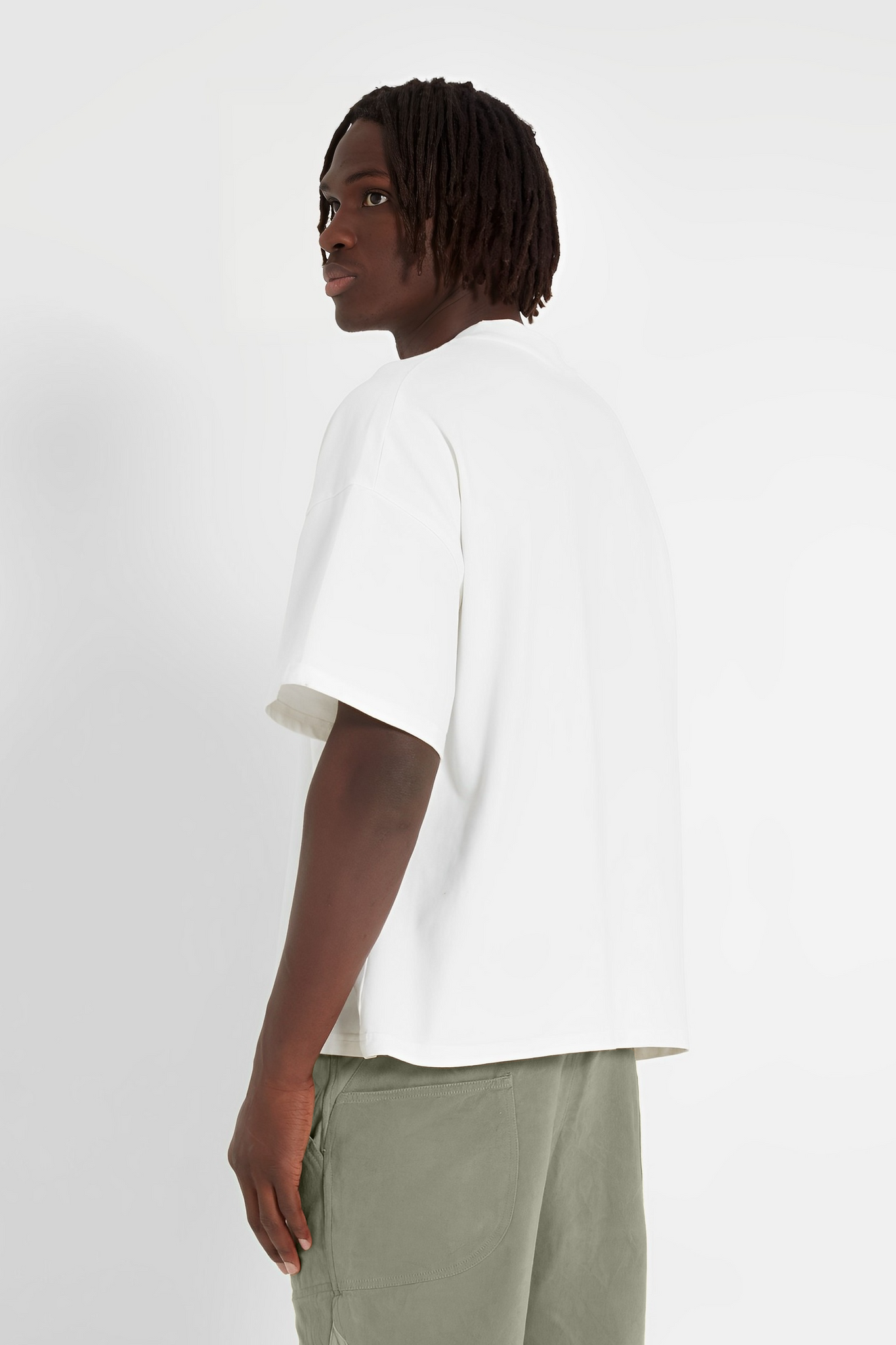 Heavy White Short Sleeve Boxy T-Shirt